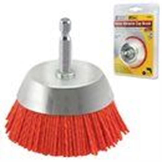 Picture of 3" Nylon Abrasive Cup Brush - 1/4" Shank