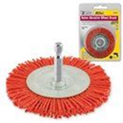 Picture of 3" Nylon Abrasive Wheel Brush - 1/4" Shank