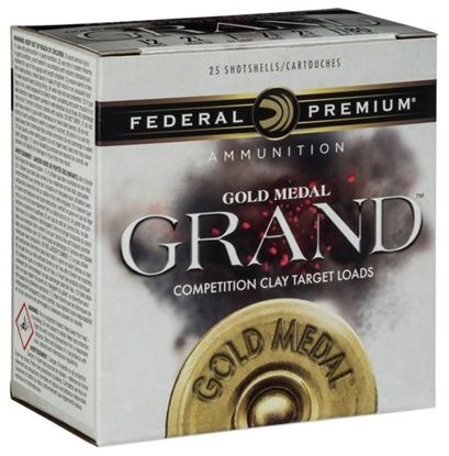 Picture of Federal GMT175-8 Gold Medal Grand Paper Shotshell 12 GA 2 3/4" 2 3/4DE 1oz 8 25 Rnd Per Box