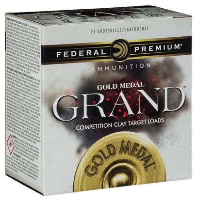 Picture of Federal GMT118-8 Gold Medal Grand Paper Shotshell 12 GA 2 3/4" 3DE 1 1/8oz 8 25 Rnd Per Box