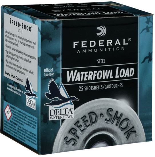 Picture of Federal WF142-T Speed Shok Waterfowl Shotshell 12 GA, 3 ", No. T, 1 1/4oz, 25 Rnd per Box