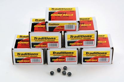 Picture of Traditions A1644 Rifle Lead Rnd Ball 50Cal 177Gr .490 100Pk