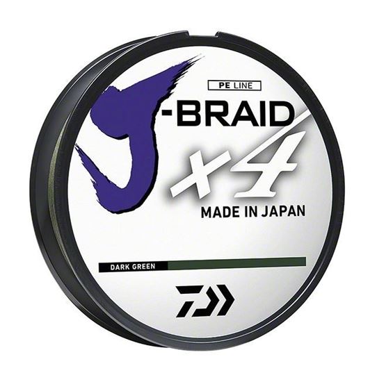 Picture of Daiwa JB4U80-300DG J-Braid x4 4 Strand Braided Line 80lb 300yd Filler Spool Dark Green