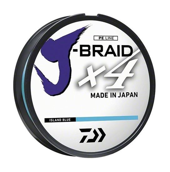 Picture of Daiwa JB4U80-300IB J-Braid x4 4 Strand Braided Line 80lb 300yd Filler Spool Island Blue