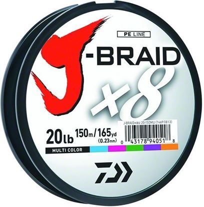 Picture of Daiwa JB8U20-300MU J-Braid x8 8 Strand Braided Line 20lb 300M Filler Spool Multicolor