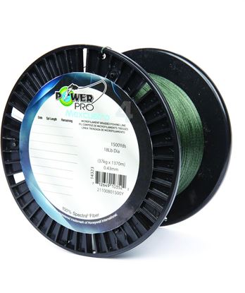 Picture of Power Pro 33400501500E MaxCuatro Spectra HT Braided Fishing Line 50lb 1500yd Moss Green
