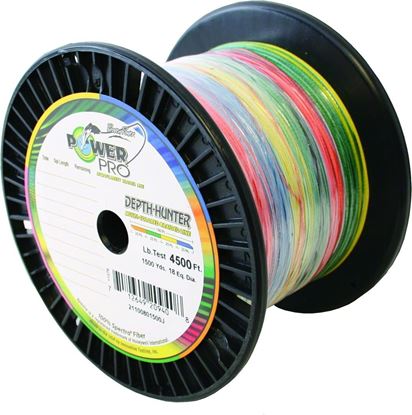 Picture of Power Pro 21100501500J Depth-Hunter Braided Fishing Line Metered 50lb 4500ft 1500yd Multi-Colored