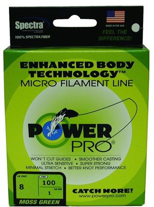 Picture of Power Pro 21100080100E Spectra Braided Fishing Line 8lb 100yd Green