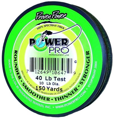 Picture of Power Pro 21100400150E Spectra Braided Fishing Line 40lb 150yd Green