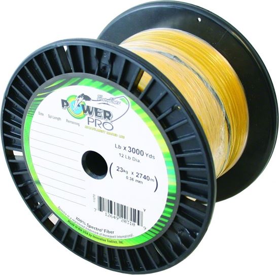 Picture of Power Pro 21100303000Y Spectra Braided Fishing Line 30lb 3000yd Hi-Vis Yellow