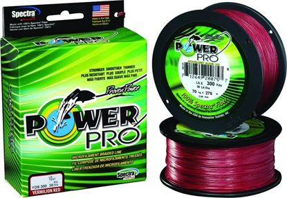 Picture of Power Pro 21100100300V Spectra Braided Fishing Line 10lb 300yd Vermillion Red
