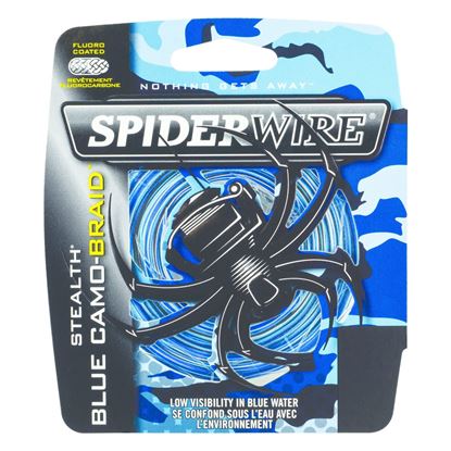 Picture of Spiderwire SCS15BC-200 15lb Stealth Braided Line Blue Camo 200yd Filler Spool Blue Camo