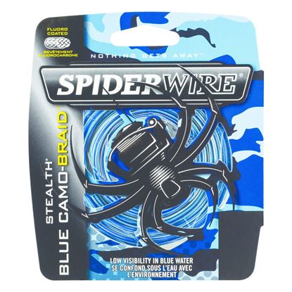 Picture of Spiderwire SCS50BC-200 50lb Stealth Braided Line Blue Camo 200yd Filler Spool Blue Camo