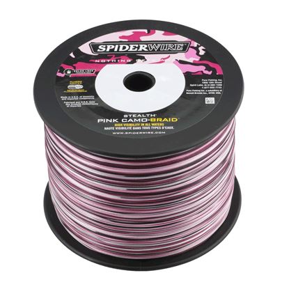 Picture of Spiderwire SS15PC-3000 Stealth Pink Camo Braid 15lb test 3000yd bulk spool
