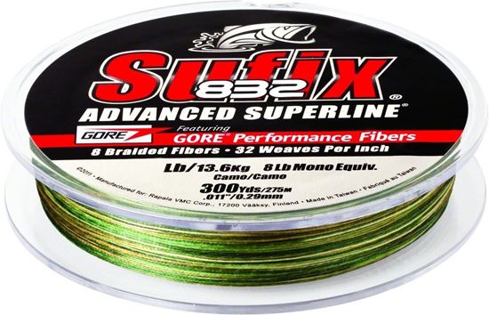 Picture of Sufix 660-150CA 832 Advanced Superline Braid 50lb 300yd Camo Boxed