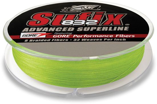 Picture of Sufix 660-030L 832 Advanced Superline Braid 30lb 150yd Neon Lime Boxed