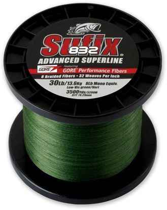 Picture of Sufix 660-420G 832 Advanced Superline Braid 20lb 3500yd Lo-Vis Green Boxed
