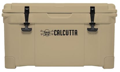 Picture of Calcutta CCTG2-35 Renegade Cooler 35 Liter Tan w/Removeable Tray & LED Drain Plug, EZ-Lift Rope Handles, 26.4"Lx5.8"Wx15.4"H