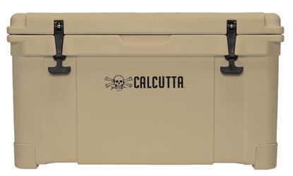Picture of Calcutta CCTG2-55 Renegade Cooler 55 Liter Tan w/Removeable Tray & LED Drain Plug, EZ-Lift Rope Handles, 29.9"Lx17.4"Wx17.1"H