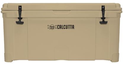 Picture of Calcutta CCTG2-100 Renegade Cooler 100 Liter Tan w/Removeable Tray, Divider & LED Drain Plug, EZ-Lift Rope Handles, 38.6"Lx19"Wx19.1"H