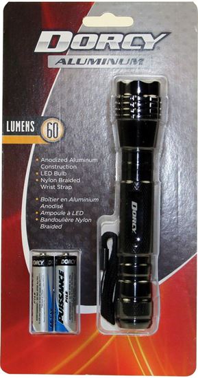 Picture of Dorcy 41-4016 Aluminum 60 Lumen Flashlight, Aluminum construction, Nylon braided wrist strap, Weather resistant