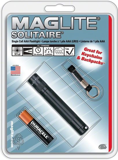 Picture of Maglite K3A016 Solitaire Black AAA Flashlight