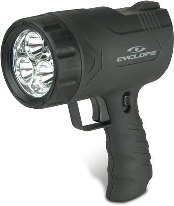 Picture of Cyclops CYC-X500H Sirius 500 Handheld Spotlight , 500 Lumen, 3 Cree Hi-Power LED's, Detachable Red Lens, AC/DC Rechargeable