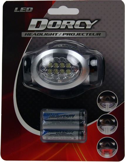 Picture of Dorcy 41-2199 LED Headlight,8 Hours of Run Time, 8 Super Bright LEDs, Comfortable Wear