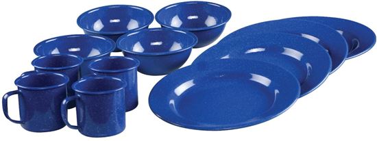 Picture of Coleman 2000016404 Rugged Series 12pc Enamelware Dining Set