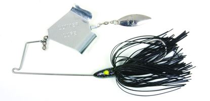 Picture of Lunker Lure 37120102 Jump'N Jak Buzz Bait, 1/2 oz, Black Skirt/Silver Blade