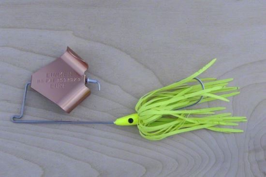 Picture of Lunker Lure 4212-0668 Original Buzz Bait, 1/2 oz, Chartreuse Skirt/Copper Blade