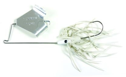 Picture of Lunker Lure 4238-1742 Original Buzz Bait, 3/8 oz, White Skirt/Silver Blade