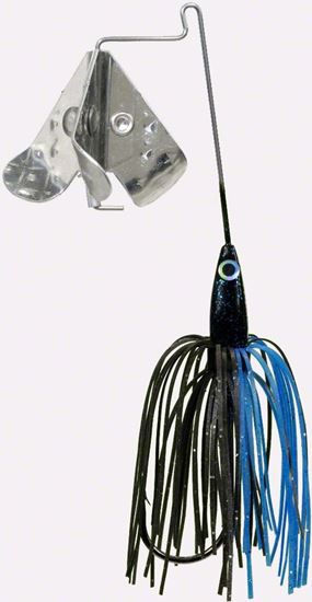 Picture of Strike King 18BM-76 Tri-Wing Mini Buzz King Buzzbait, 1/8 oz, Black/Blue/Silver Blade,1pk