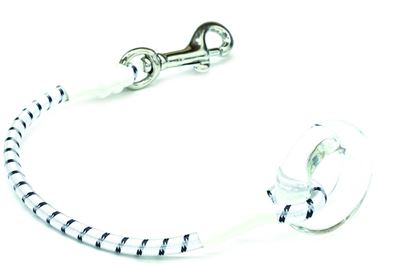 Picture of Tigress 88620 Economy Outrigger Snubber, Black & White Shock Cord, Glass Ring, Bolt Snap