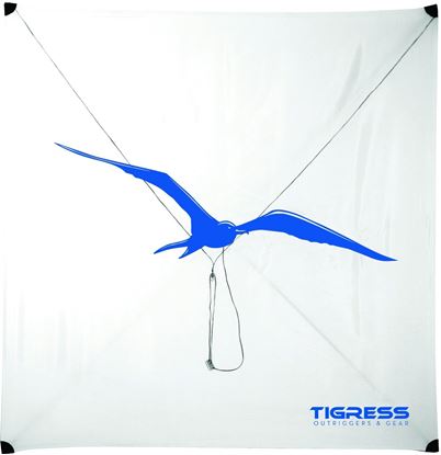 Picture of Tigress 88607-2 Specialty Lite Wind Kite, White, 5 - 10 mph Winds, w/Extra Spar