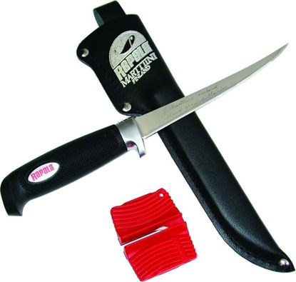 Picture of Rapala BP706SH1 Soft Grip Fillet Knife, 6" Stainless Blade, w/Sharpener & Sheath (794834)