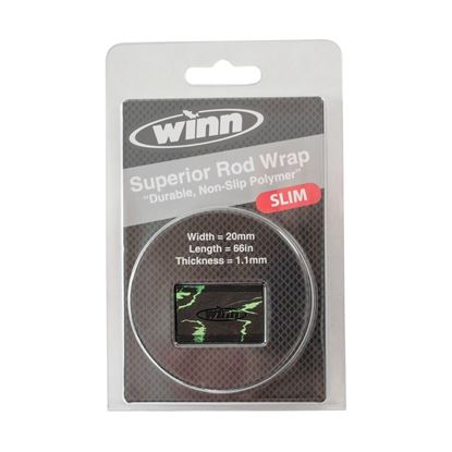 Picture of Winn Grips BOW11-BKC SLIM Rod Grip Overwrap, 66" L, 20mmW, Blk/Lime, All-Weather-Durable WD Polymer Material