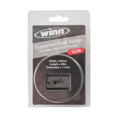Picture of Winn Grips BOW11-CHB SLIM Rod Grip Overwrap, 66" L, 20mmW, Charcoal/Blk, All-Weather-Durable WD Polymer Material