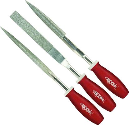 Picture of Boone 06333 Big Game Diamond Files 3 Pk, Red Handles, 7"