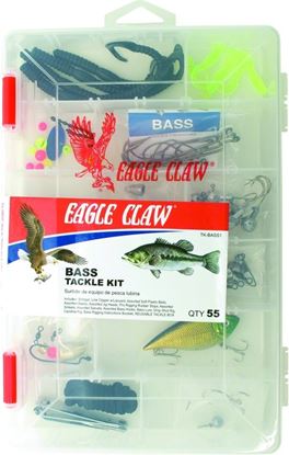 Picture of Eagle Claw TK-BASS1 Bass Fishing Tackle Kit 55pcs