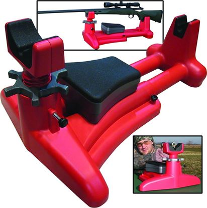 Picture of MTM KSR-30 K-Zone Shooting Rest For Rifles & Handguns, Extends 18.3" to 26"L, Red