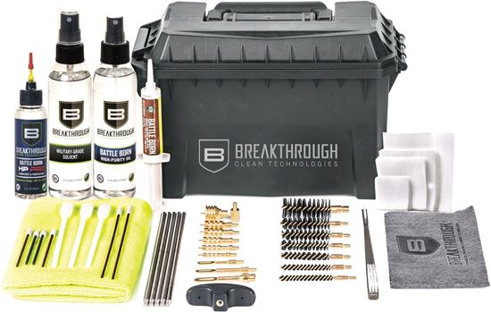 Picture of Breakthrough BT-ACC-U-HP Ammo Can - Stainless Steel Rod Cleaning Kit (.22 cal thru 12 gauge) with HP Pro L&P