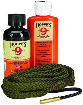 Picture of Hoppes 110009 BoreSnake 1.2.3 Done! Pistol Cleaning Kit 9mm 38Cal Clam