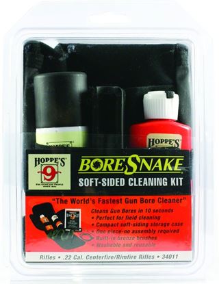 Picture of Hoppes 34011 BoreSnake Soft-Sided Cleaning Kit Rifle .22/.223 W/Case Oil Solvent