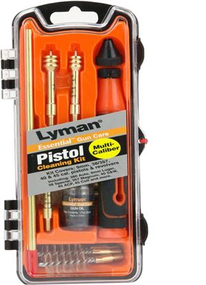 Picture of Lyman 04036 Multi-Caliber Pistol Cleaning Kit, .380 9mm, 40cal, 45ACP