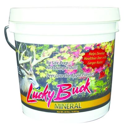 Picture of Lucky Buck LBM20 Deer Mineral Supplement, Apple Flavored, 20 lb Bucket
