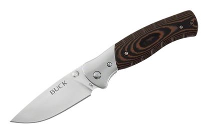 Picture of Buck 0835BRS Selkirk Folding Liner Lock Knife, 3.25" 420 HC Drop Point Blade, Brn/Black CNC Contoured Micarta handles, clip carry