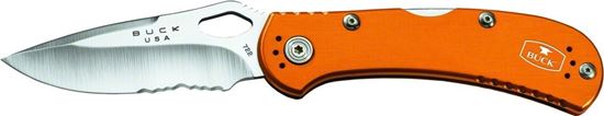 Picture of Buck 0722ORS1 Spitfire lockback Folding Knife, 3 1/4" 420HC SS Blade, Pocket Clip, Orange Handle