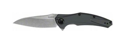 Picture of Kershaw 7777 Bareknuckle Folding Knife, Stonewashed 3.75" blade, Aluminum handle, Ball bearing opening w/flipper Box