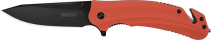 Picture of Kershaw 8650 Barricade Assisted Opening Folding Rescue Knife, 3.5" Blade, Flipper, Liner Lock, Carbide Glassbreaker Tip, Orange